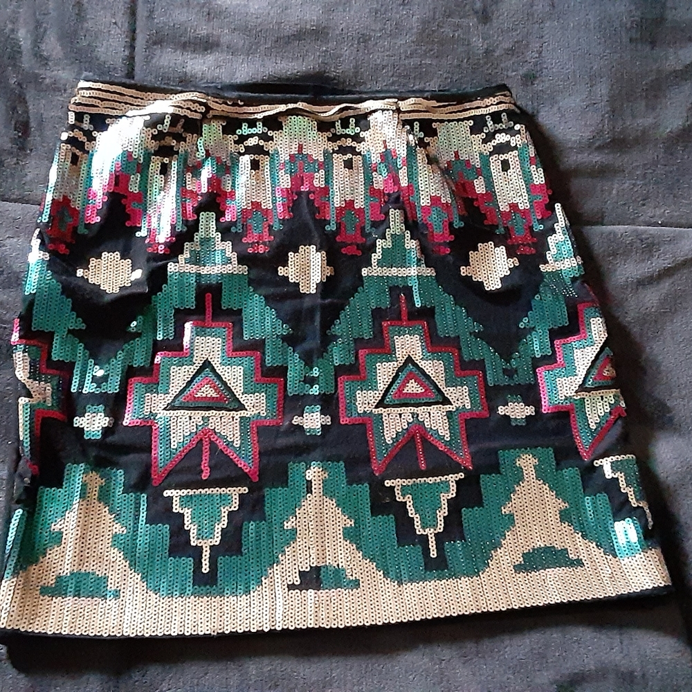 Sequins mini skirt